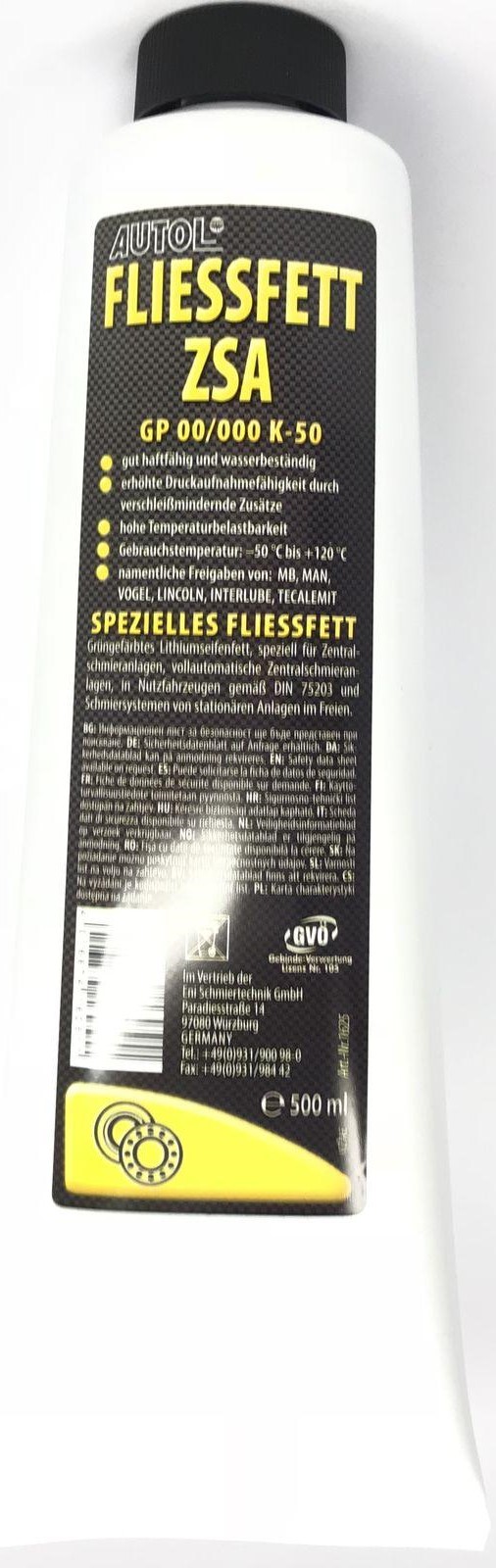 AUTOL Fliessfett ZSA in 500ml Tube